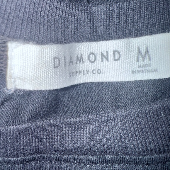 Diamond Supply Co Black Tee with Tiffany Blue Logo - Picture 3 of 3